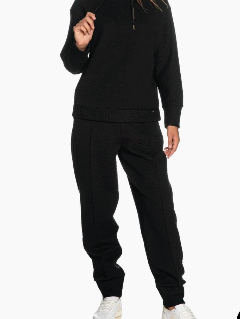 Armani Exchange Black Quilted Crewneck Pullover